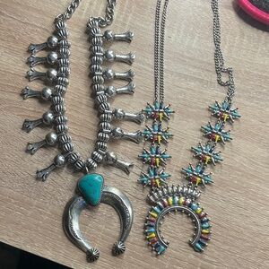 Turquoise and Multicolor Southwestern Necklace Set - Women Jewelry